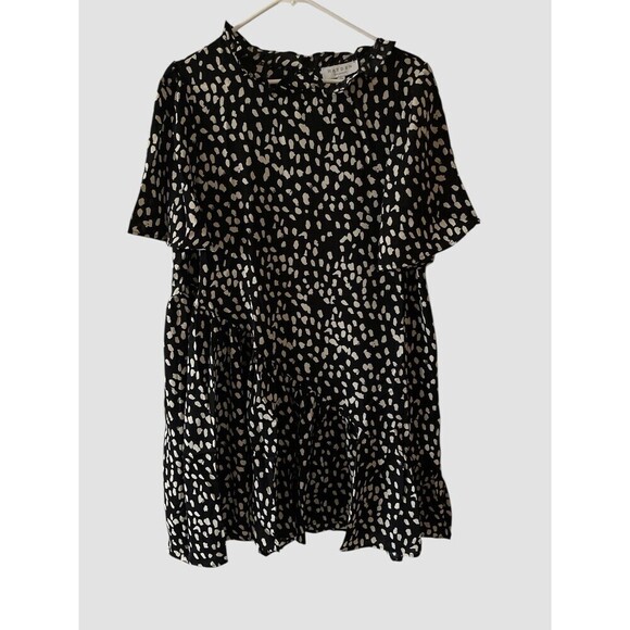 Hayden LA Women’s Dress Mini Asymmetrical Flowy Keyhole Back 3/4 Sleeve Lg NWT - Picture 2 of 7